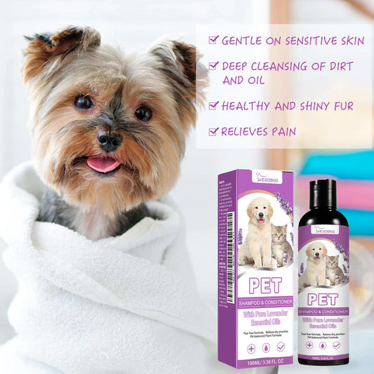 Yegbong 100ml Pet Shampoo For Dogs Cats Fur Softening Soothe Skin Itching Moisture Puppy Fur Wash Lasting Fragrance Pet Shampoo