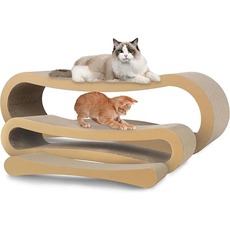 3 in 1 Cat Scratcher Cardboard,Cat Scratching Board Furniture Protector,Cat Scratching Post, Cat Beds for Indoor Cats