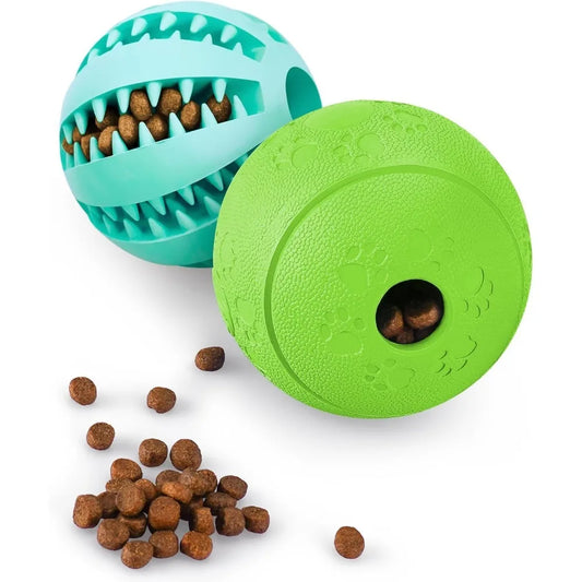 Interactive Dog Toys for Treat Dispensing, Durable Puppy Toys for Teething, Dog Treat Ball for Teeth/Slow Feeder/IQ Training/Pla