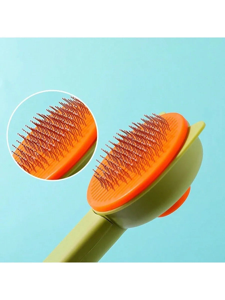 Dog Brush Cat Brush Deshedding Tool Self-Cleaning Pet Brush For Grooming Short Long Hair Dogs Cats Indoor, Removes Loose And Un