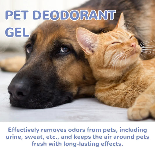 Yegbong Pet Deodorant Gel, Cat And Dog Body Kennel Cattery Clean Odor Air Fresh Deodorizing Gel