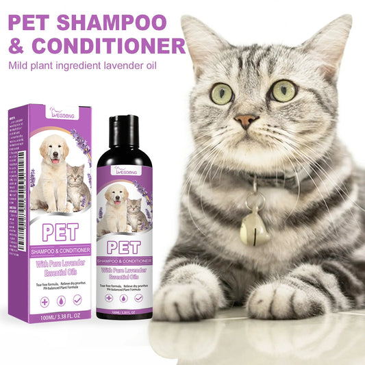 Yegbong 100ml Pet Shampoo For Dogs Cats Fur Softening Soothe Skin Itching Moisture Puppy Fur Wash Lasting Fragrance Pet Shampoo