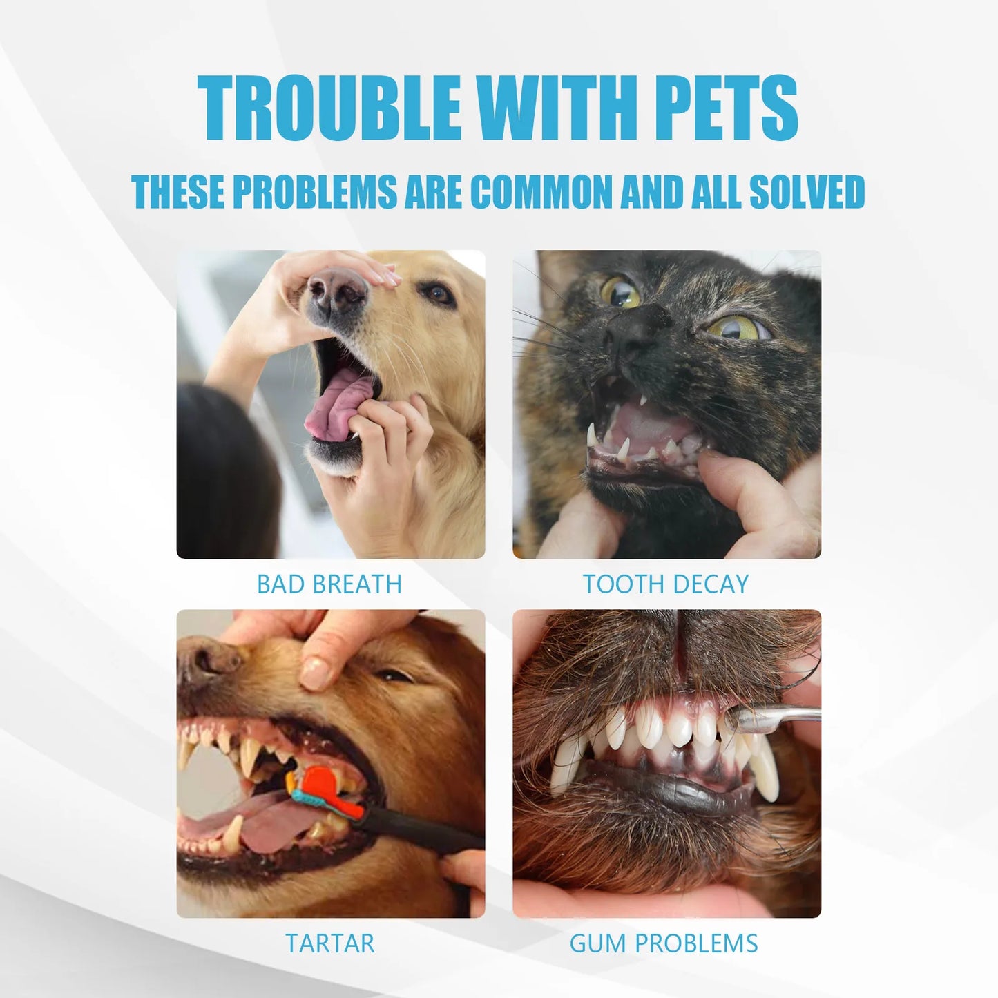 Yegbong Pet Toothpaste Puppy Fresh Mouth Deodorant Tartar Clean Tooth Brighten Fresh Breath Pet Oral Cleanse Dog Cat Toothpaste