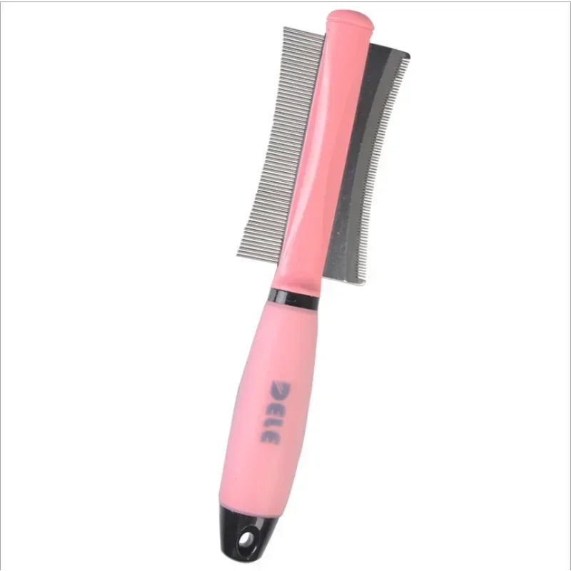 Pet Hair Comb for Cat Dog Hair Remover Double-sided Easy Deshedding Brush for Cat Grooming Tool for Long Small Hair Dog