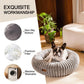 Donut Dog Beds for Small Dog Calming Bed Round Cute Puppy Bed with NonSlip Bm Fluffy Washable Pet Bed for Puppy and Kitten Grey