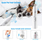 Electric Pet Nail Clipper USB Rechargeable LED Light Paws Nail Cutter Painless 2-Speed with Polisher Wheel for Pet Paws Grooming