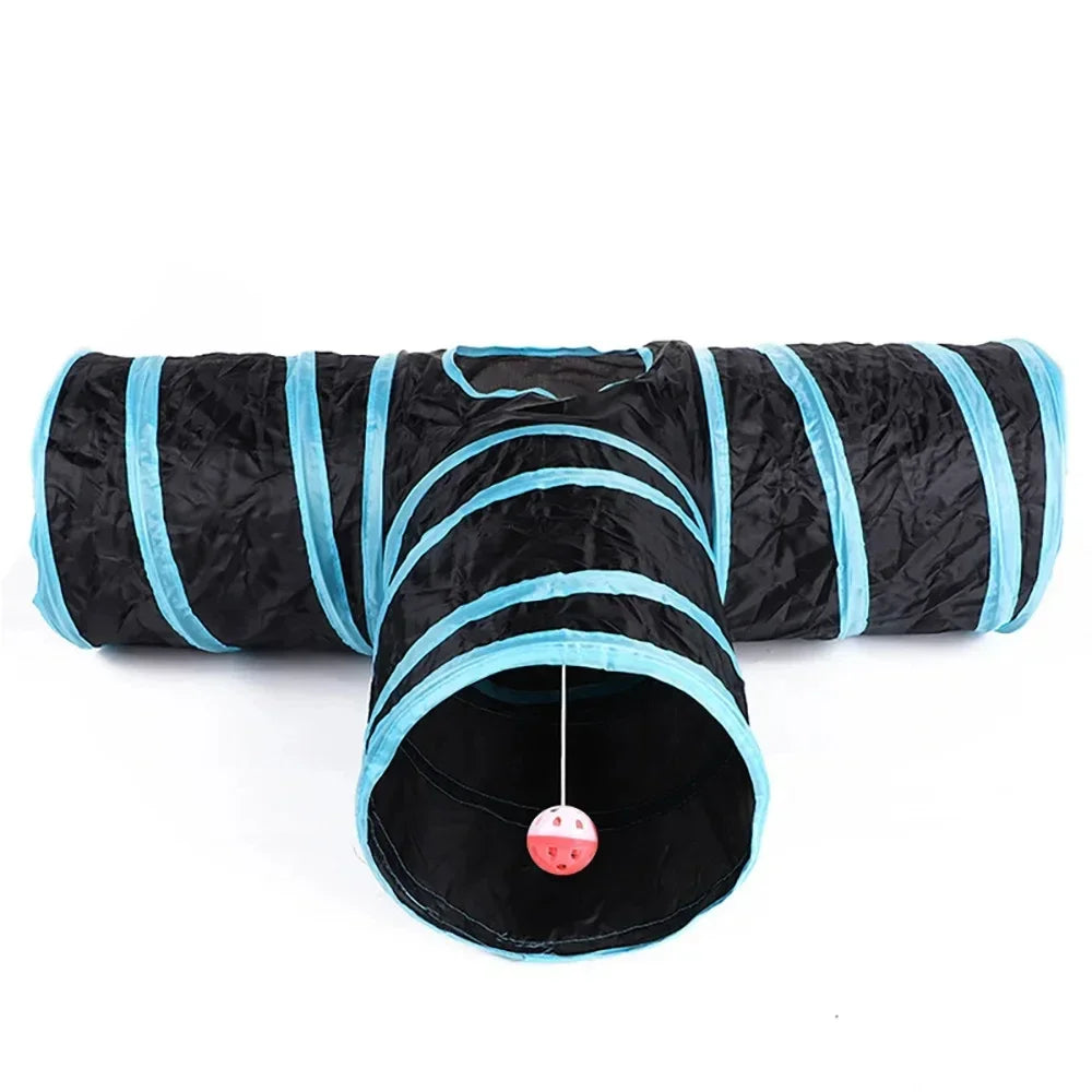 Cat Tunnel Foldable Pet Supplies Cat S T Y Pass Play Tunnel Cat Toy Breathable Drill Barrel for Indoor loud paper Stuff for cats