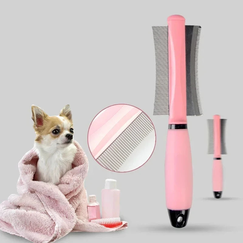 Pet Hair Comb for Cat Dog Hair Remover Double-sided Easy Deshedding Brush for Cat Grooming Tool for Long Small Hair Dog