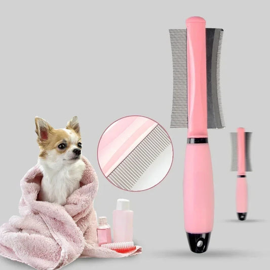 Pet Hair Comb for Cat Dog Hair Remover Double-sided Easy Deshedding Brush for Cat Grooming Tool for Long Small Hair Dog