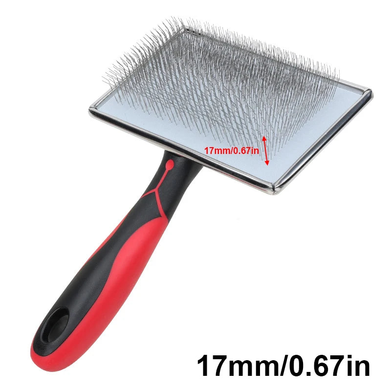 Pet Dog Hair Removal Needle Comb Fur Trimming Cleaning Brush Large Dog Grooming Tool Cat brush anti slip handle steel nail comb