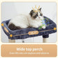 Heybly Cat Tree, Kitten Tower with Large Soft Cat Basket, Cat Condo with Spacious Cat Bed Cave with Hidden Space, Sisal-Covered