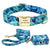 Flower Dog Collar Leash Set Custom Small Medium Large Dog Pet Collars Floral Print Nylon Dog Collars with Treat Bag Snack Bag