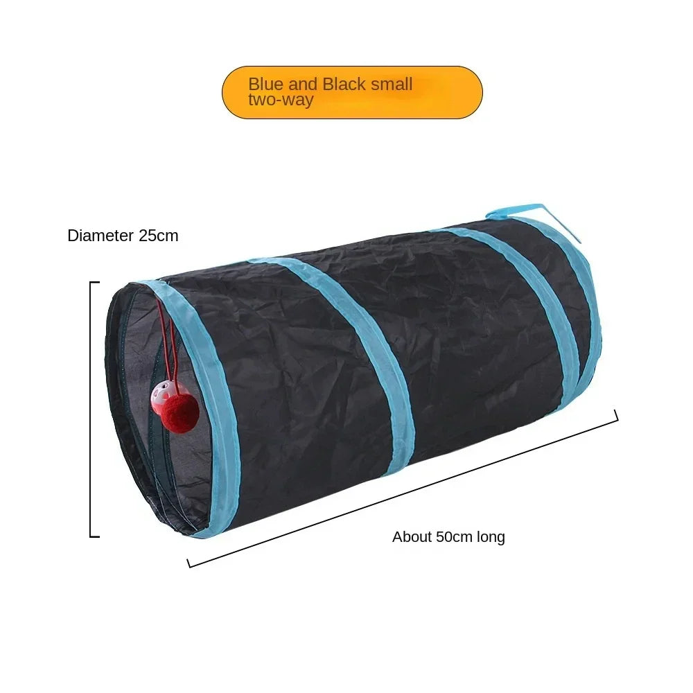 Cat Tunnel Foldable Pet Supplies Cat S T Y Pass Play Tunnel Cat Toy Breathable Drill Barrel for Indoor loud paper Stuff for cats