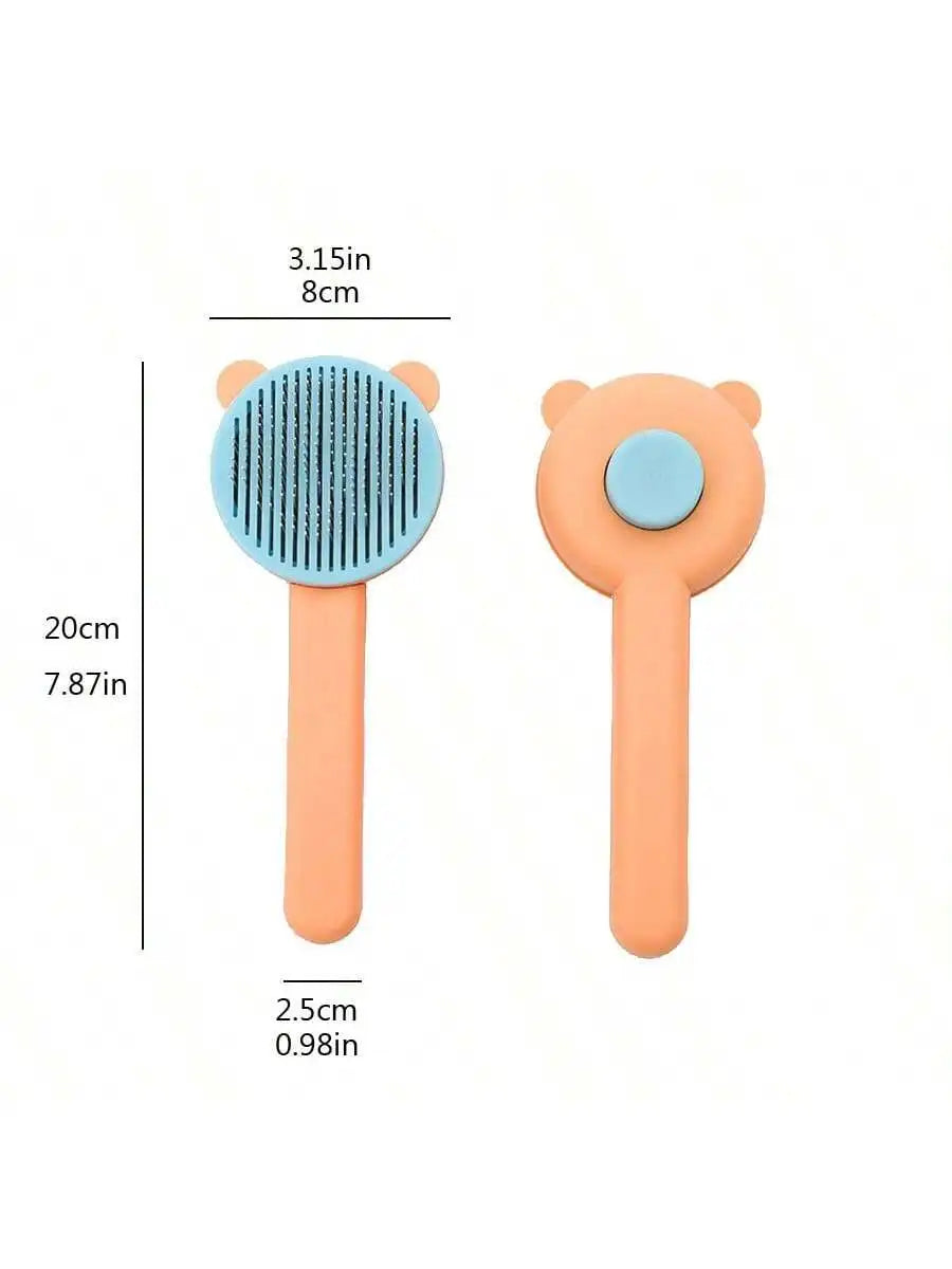Dog Brush Cat Brush Deshedding Tool Self-Cleaning Pet Brush For Grooming Short Long Hair Dogs Cats Indoor, Removes Loose  And Un