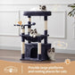 Heybly Cat Tree, Kitten Tower with Large Soft Cat Basket, Cat Condo with Spacious Cat Bed Cave with Hidden Space, Sisal-Covered