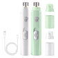 Electric Pet Nail Clipper USB Rechargeable LED Light Paws Nail Cutter Painless 2-Speed with Polisher Wheel for Pet Paws Grooming