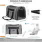 Foldable SoftSided Pet Carrier for Cats and Small Dogs Up to 20 Lbs with 4 Ventilated Windows EscapeProof Design Airline Approv