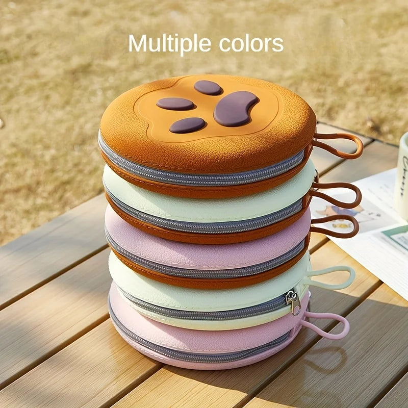 2 in 1 Foldable Silicone Dog Bowl Portable Travel Pet Feeding Double Bowl Easy to Clean for Outdoor Training pet feed supplies
