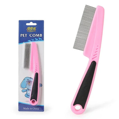 Pet Animal Care Comb Removal Flea Comb for Cat Dog Stainless Steel Needle Grooming Louse Remove Lice Close-Tooth Grate Comb