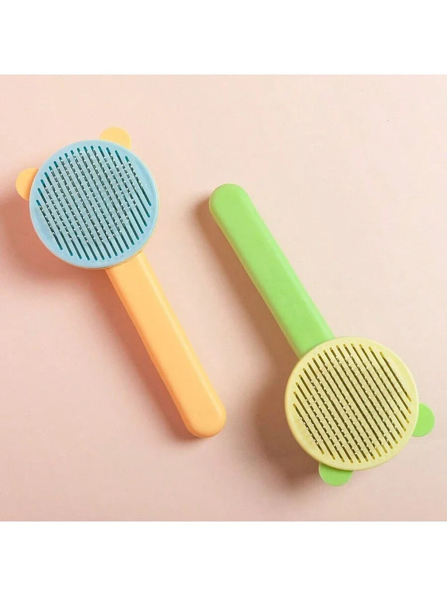 Dog Brush Cat Brush Deshedding Tool Self-Cleaning Pet Brush For Grooming Short Long Hair Dogs Cats Indoor, Removes Loose  And Un