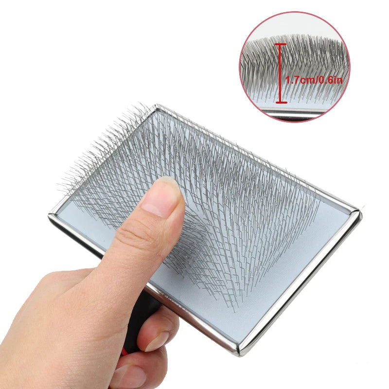 Pet Dog Hair Removal Needle Comb Fur Trimming Cleaning Brush Large Dog Grooming Tool Cat brush anti slip handle steel nail comb