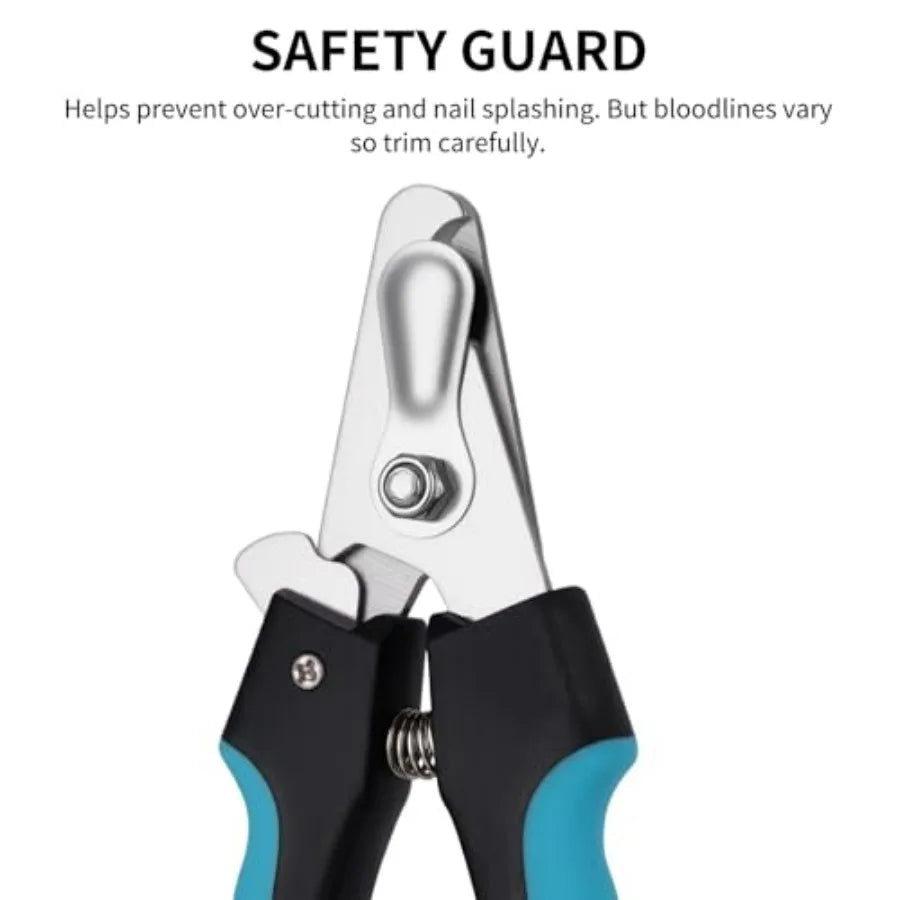 Kuzey Home Professional Dog Cat Pets Nail Clippers and Trimmers with Safety Guard to Prevent Overcutting RazorSharp Blades Incl