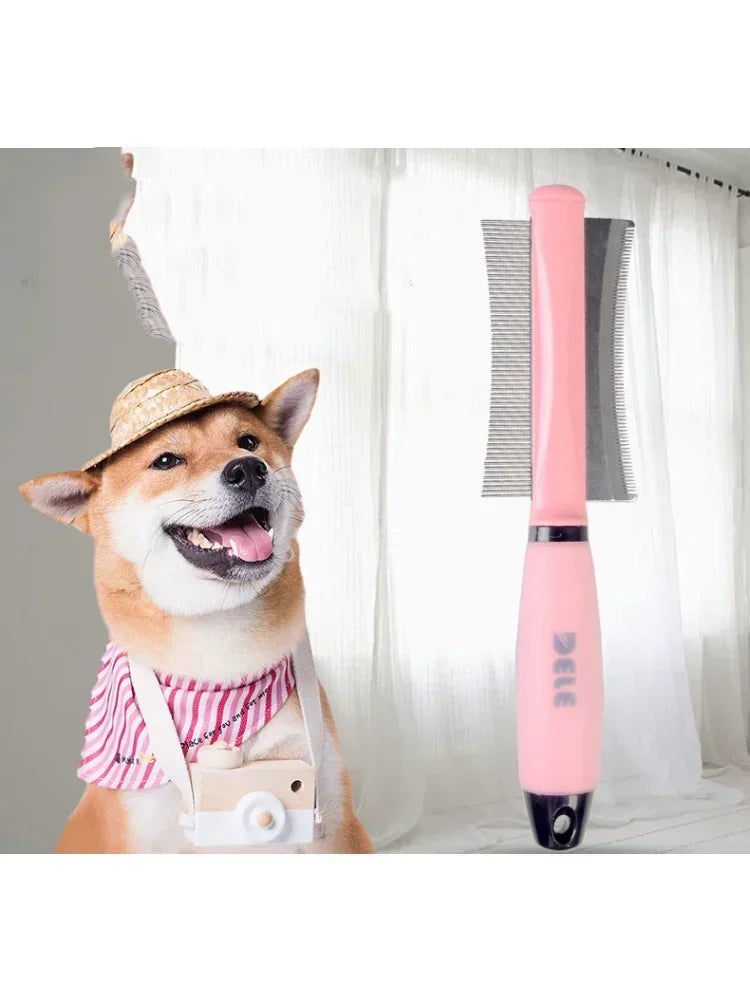 Pet Hair Comb for Cat Dog Hair Remover Double-sided Easy Deshedding Brush for Cat Grooming Tool for Long Small Hair Dog