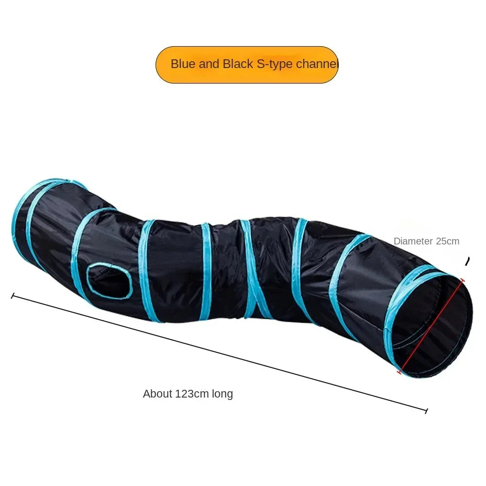 Cat Tunnel Foldable Pet Supplies Cat S T Y Pass Play Tunnel Cat Toy Breathable Drill Barrel for Indoor loud paper Stuff for cats