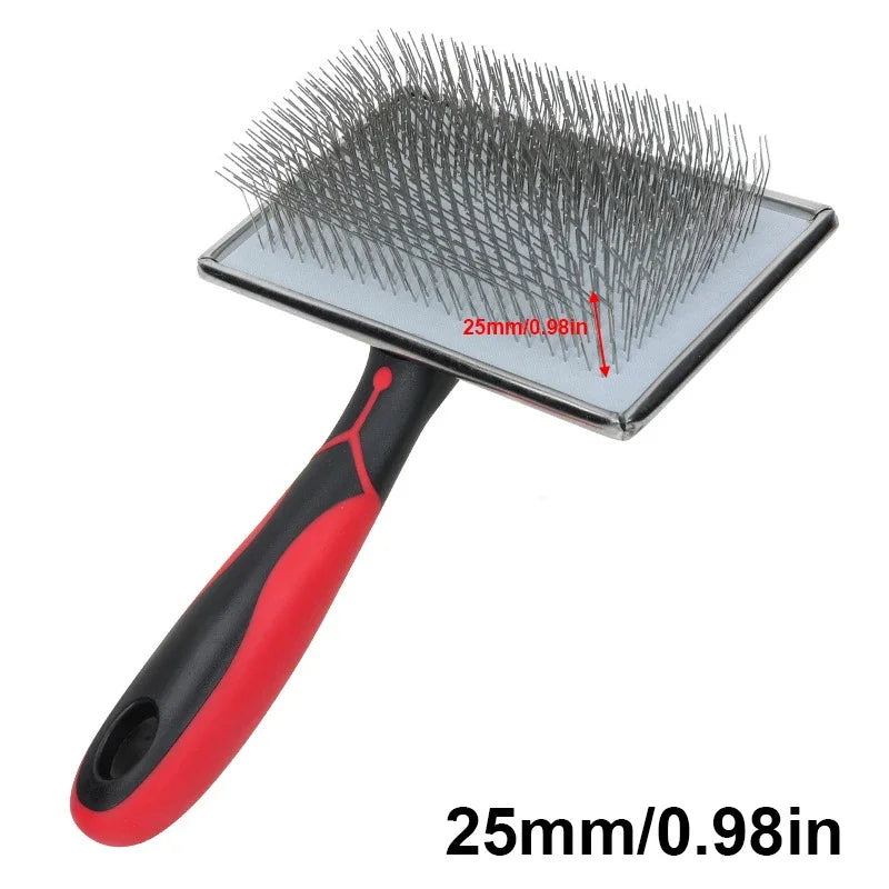 Pet Dog Hair Removal Needle Comb Fur Trimming Cleaning Brush Large Dog Grooming Tool Cat brush anti slip handle steel nail comb