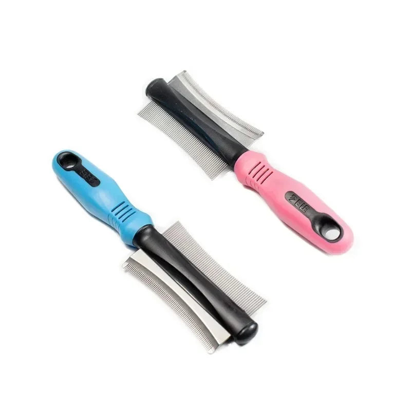 Pet Hair Comb for Cat Dog Hair Remover Double-sided Easy Deshedding Brush for Cat Grooming Tool for Long Small Hair Dog