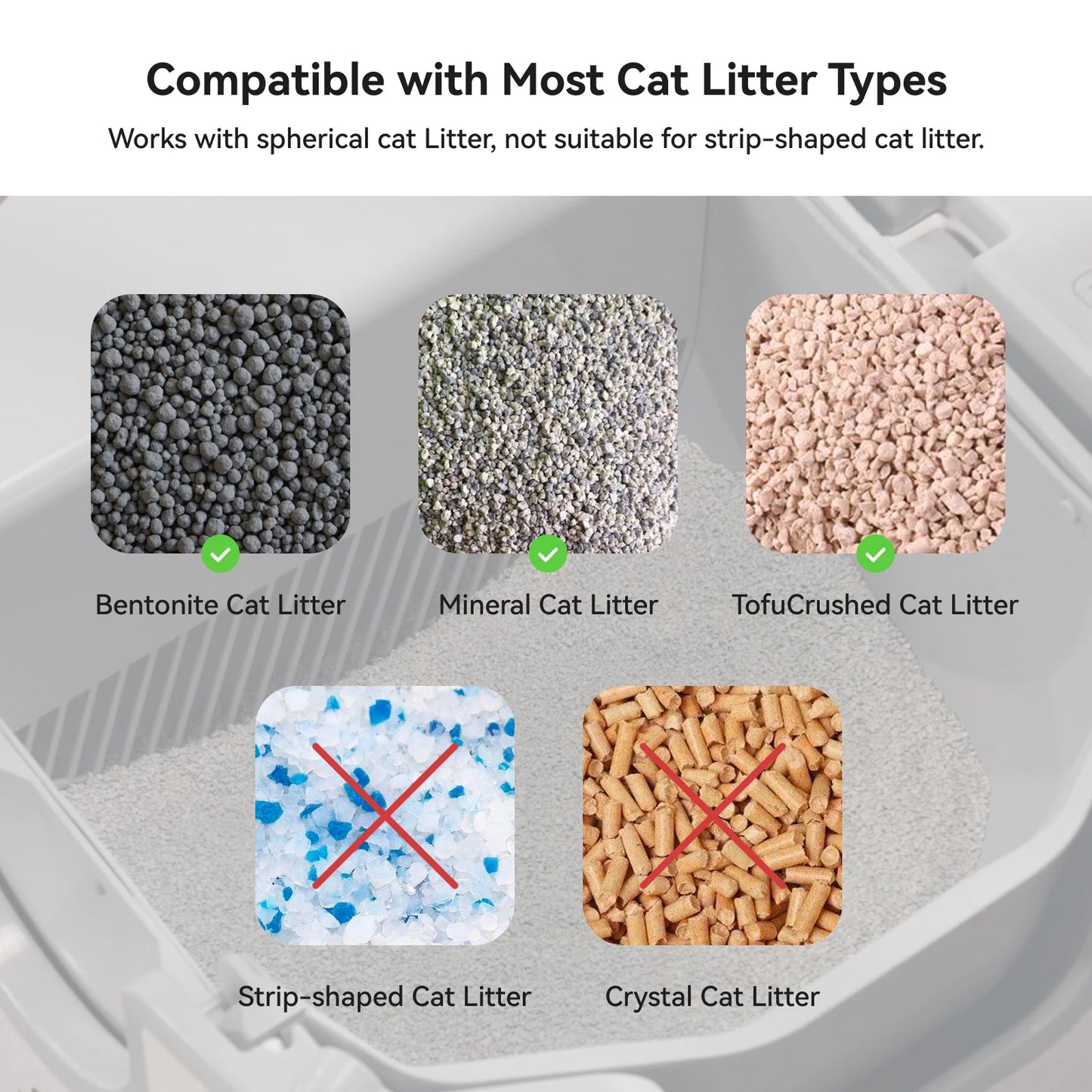 F6 Self-Cleaning Litter Box - Open-Top Automatic Cat Litter Box with Odor Control, Safety Features, and Easy Maintenance