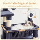 Heybly Cat Tree, Kitten Tower with Large Soft Cat Basket, Cat Condo with Spacious Cat Bed Cave with Hidden Space, Sisal-Covered